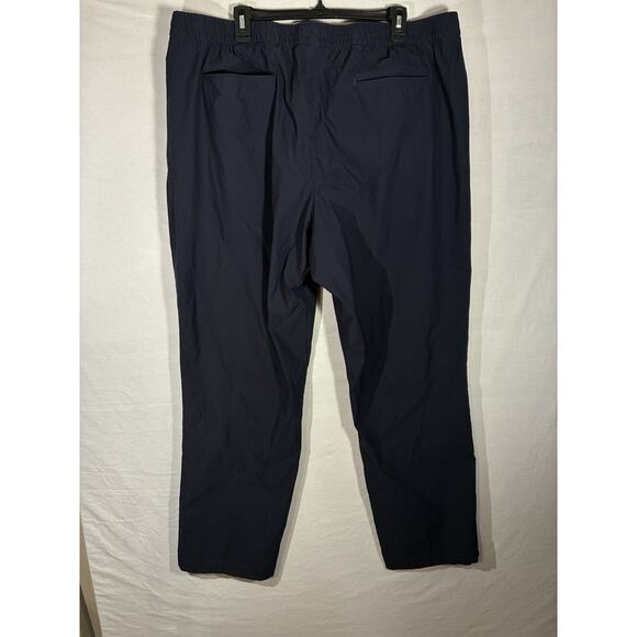 GAP Mens 2xl Pull On Tech Pants Classic Navy Blue Straight Leg Nylon Stretch - Picture 1 of 8